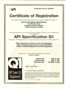 API Certificate Q1-0274